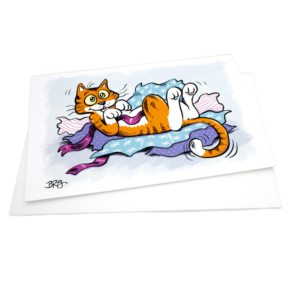 Cat Wrap - Greeting Card