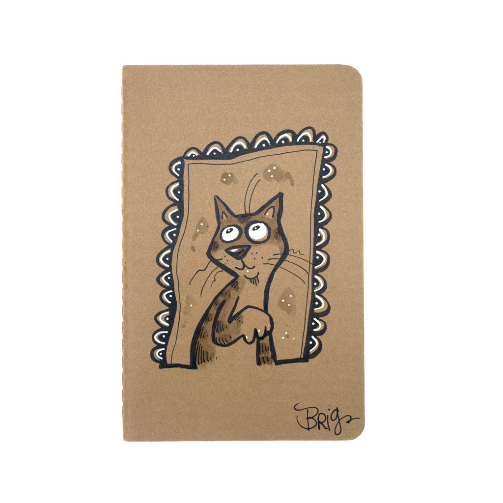 Cat Portrait - Hand Drawn Notebook