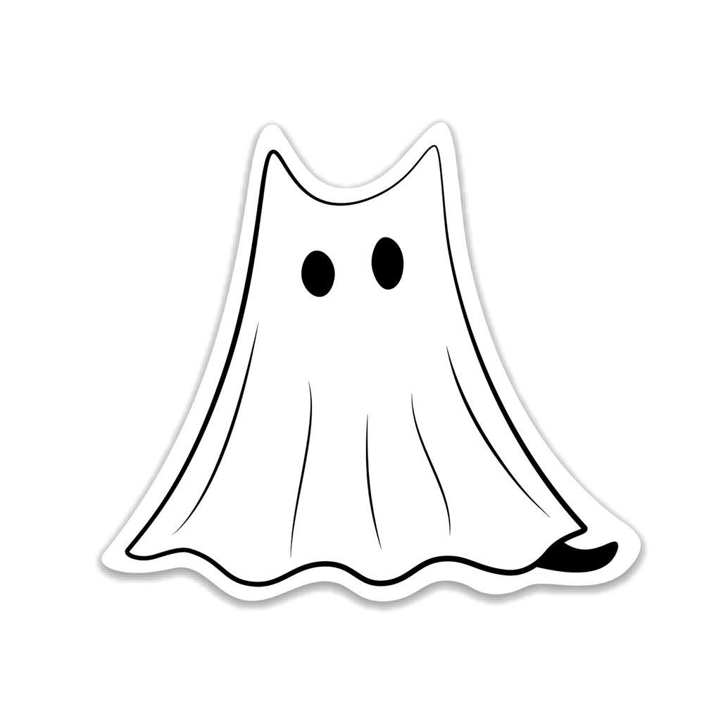 Black Kitty Ghost - Sticker