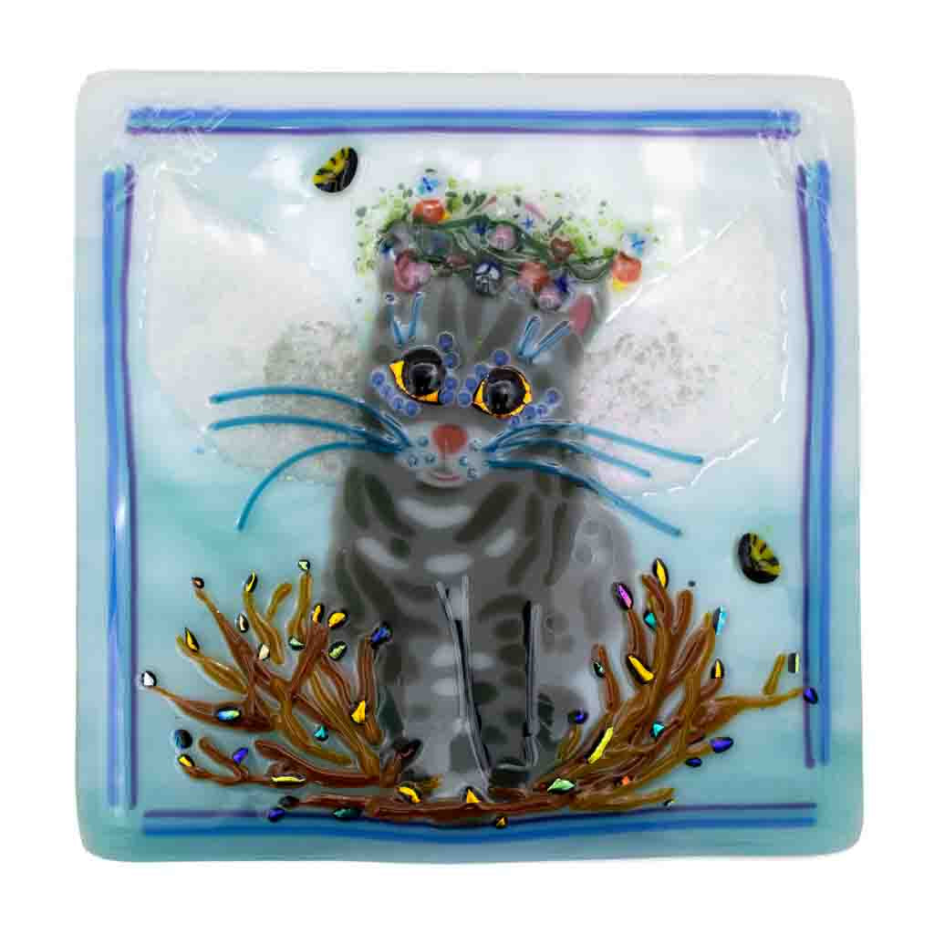 Tabby Fairy - Fused Glass plate