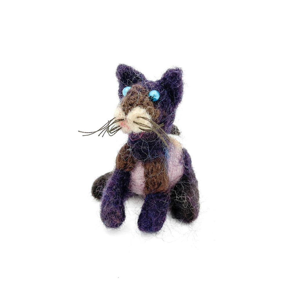 Spotty Kitty - Felted Wool