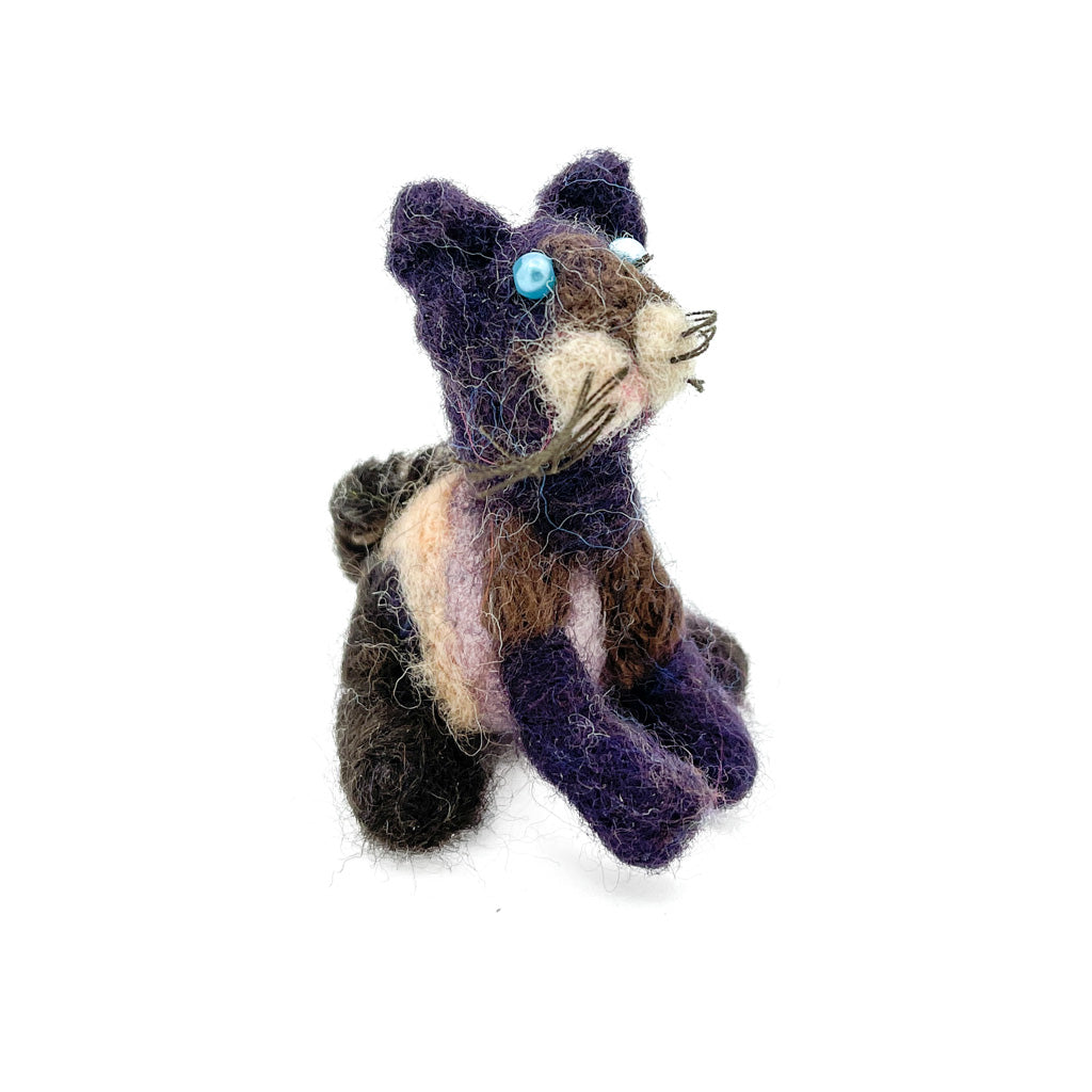 Spotty Kitty - Felted Wool