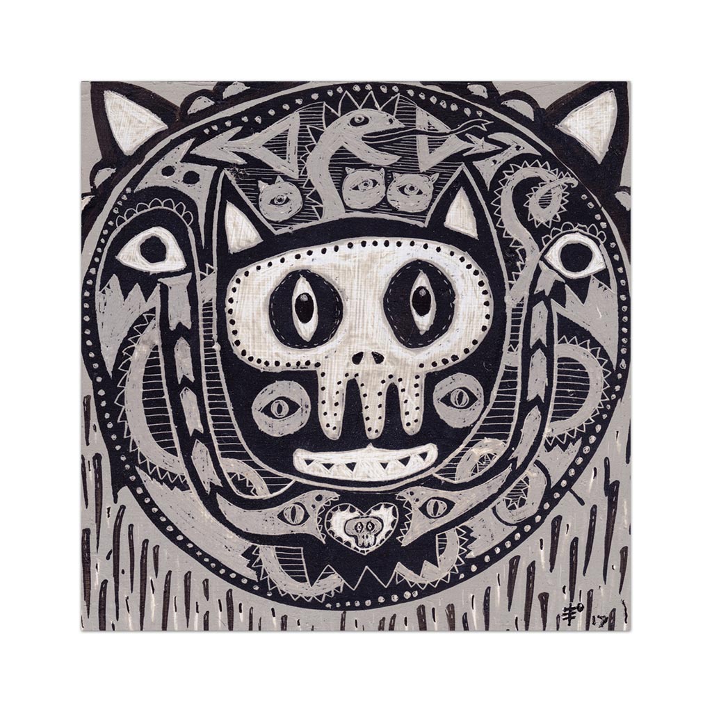 Day Of The Dead Gato - Cat Print
