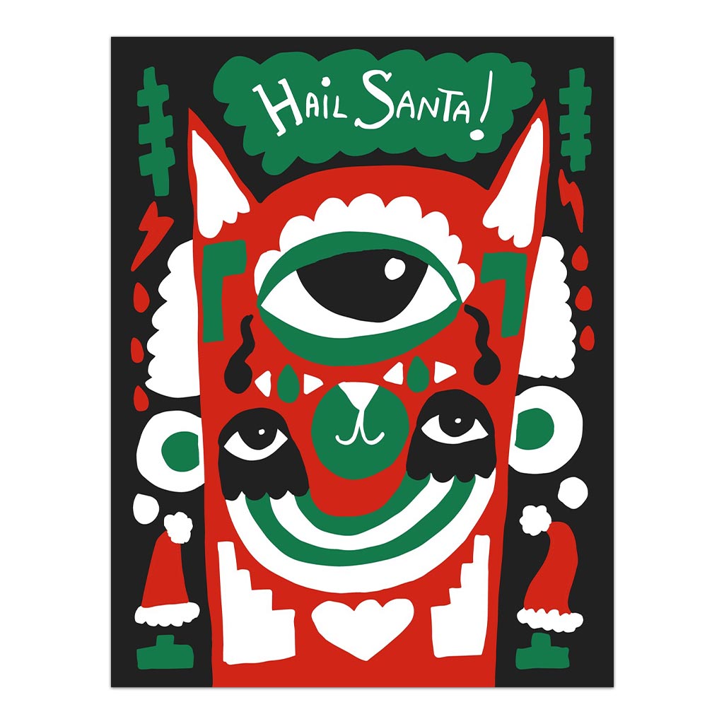 Hail Santa - Cat Print