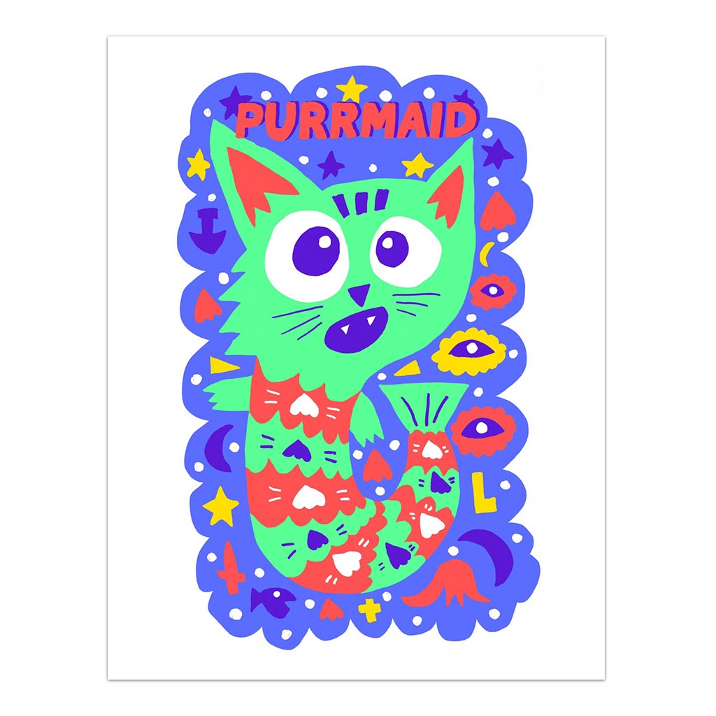 Purrmaid - Cat Print