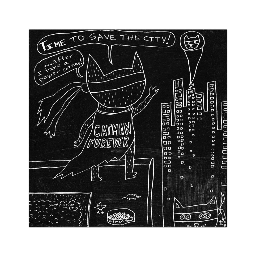 Time To Save The City - Cat Print