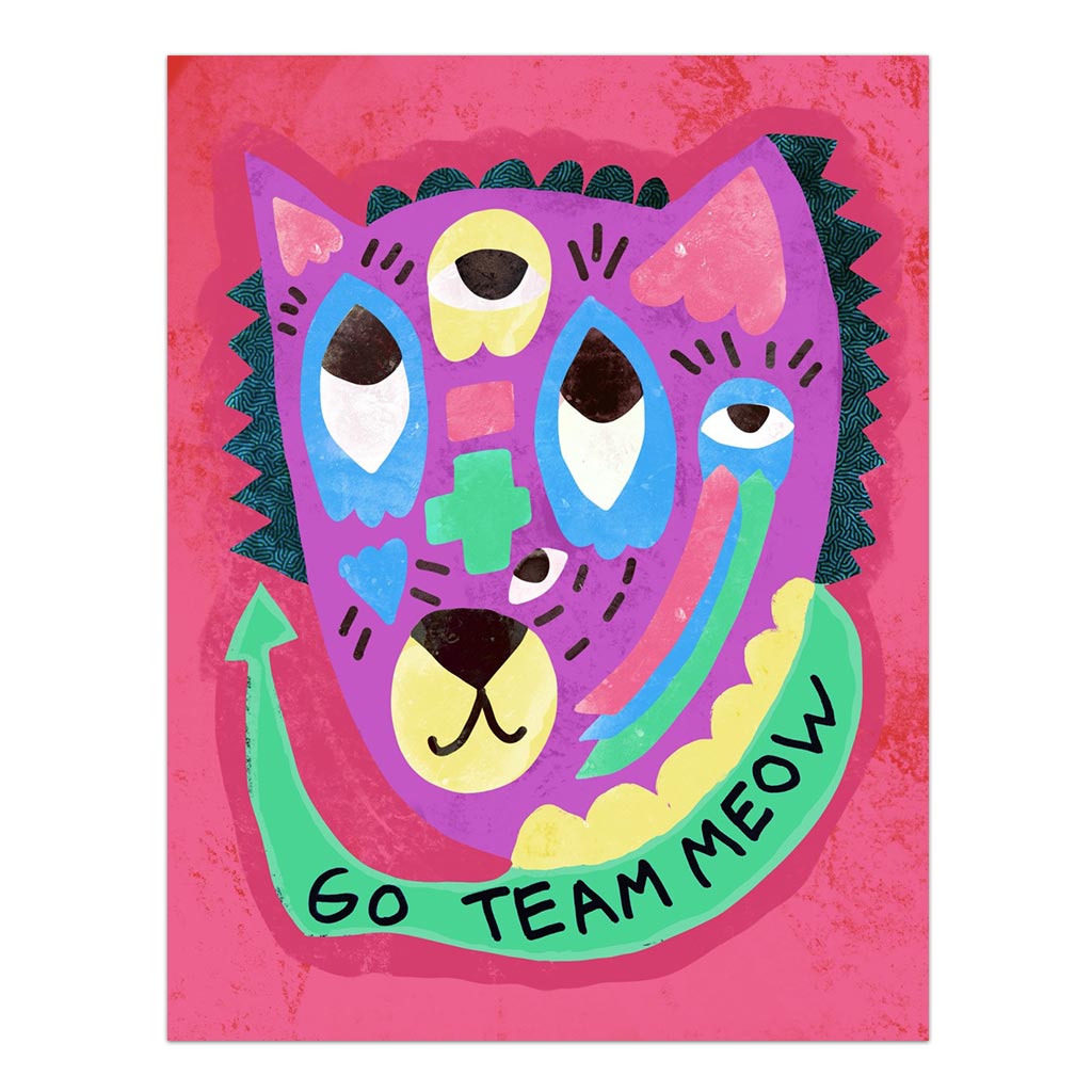 Go Team Meow - Cat Print