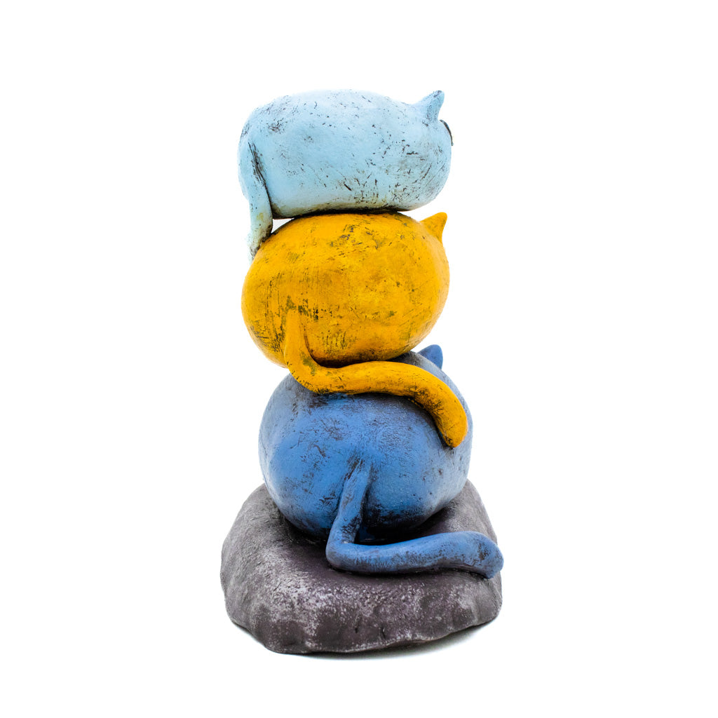 Cat Stack Blue - Original Ceramic