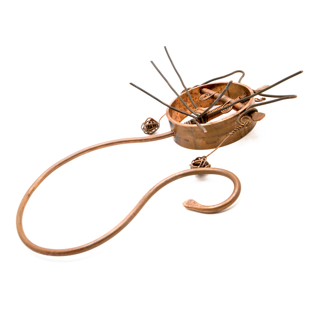 Tribal MerCat - Copper Sculpture