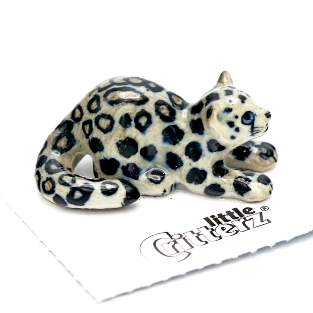 King The Snow Leopard Cub - Porcelain Miniature Figure