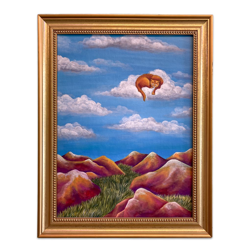 Cloud 9 - Original Cat Painting