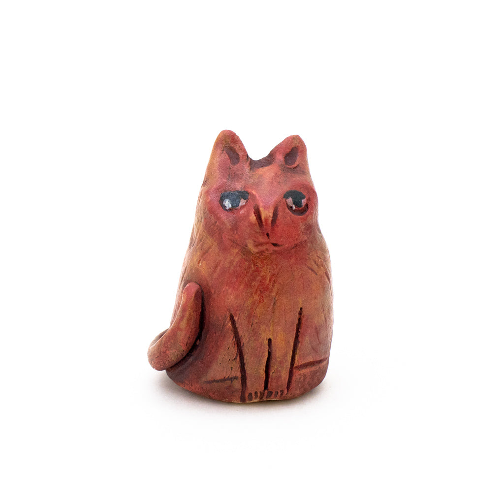 Tiny Red Cats - Handmade Ceramic