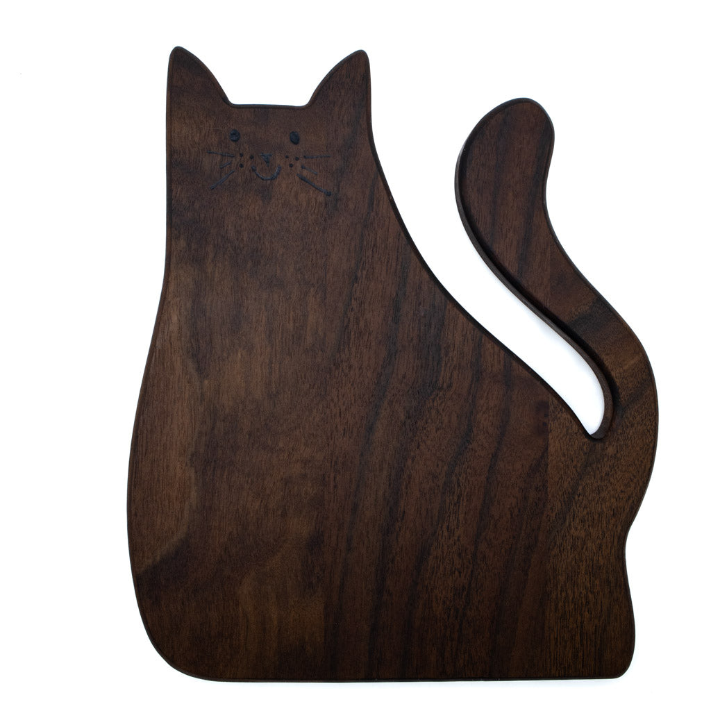 Happy Cat - Walnut Cutting Board
