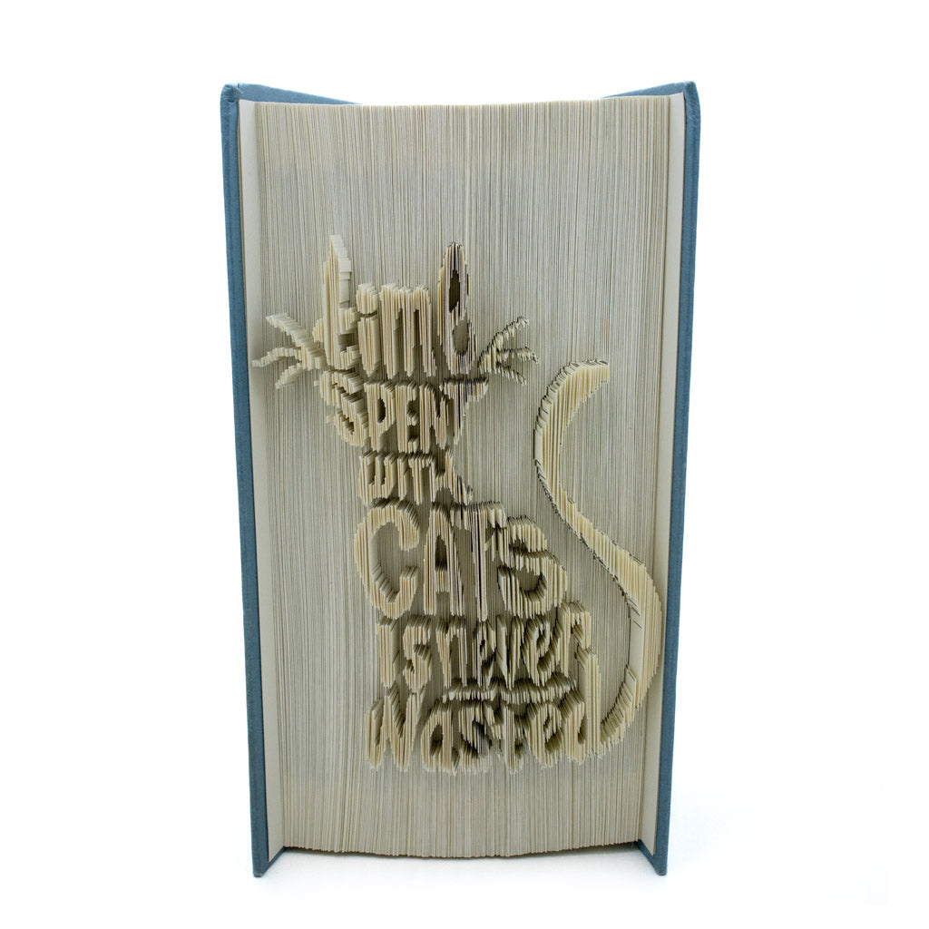 Time Spent With Cats - Book Sculpture