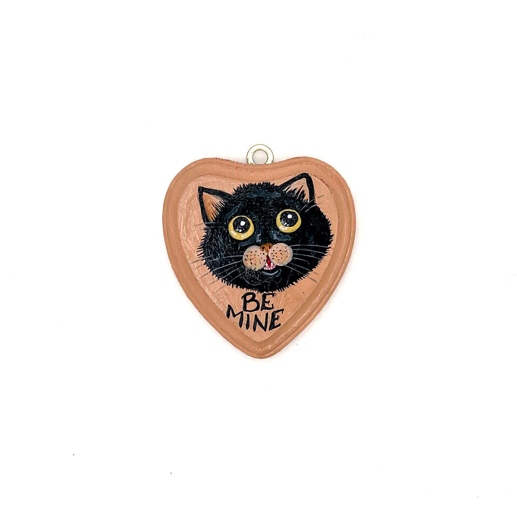 Be Mine Black Cat - Peach Heart - 61