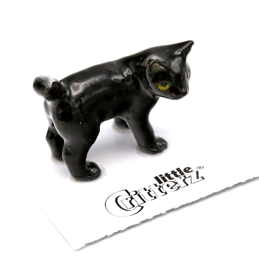 Onyx The Black Kitten - Porcelain Miniature Figurine