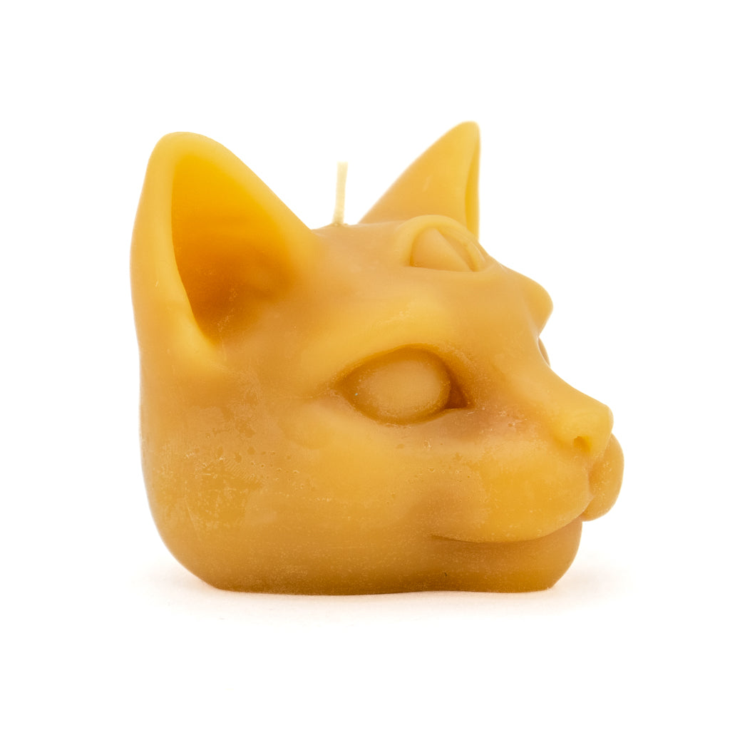 Three Eye Cat - Pure Beeswax Candle