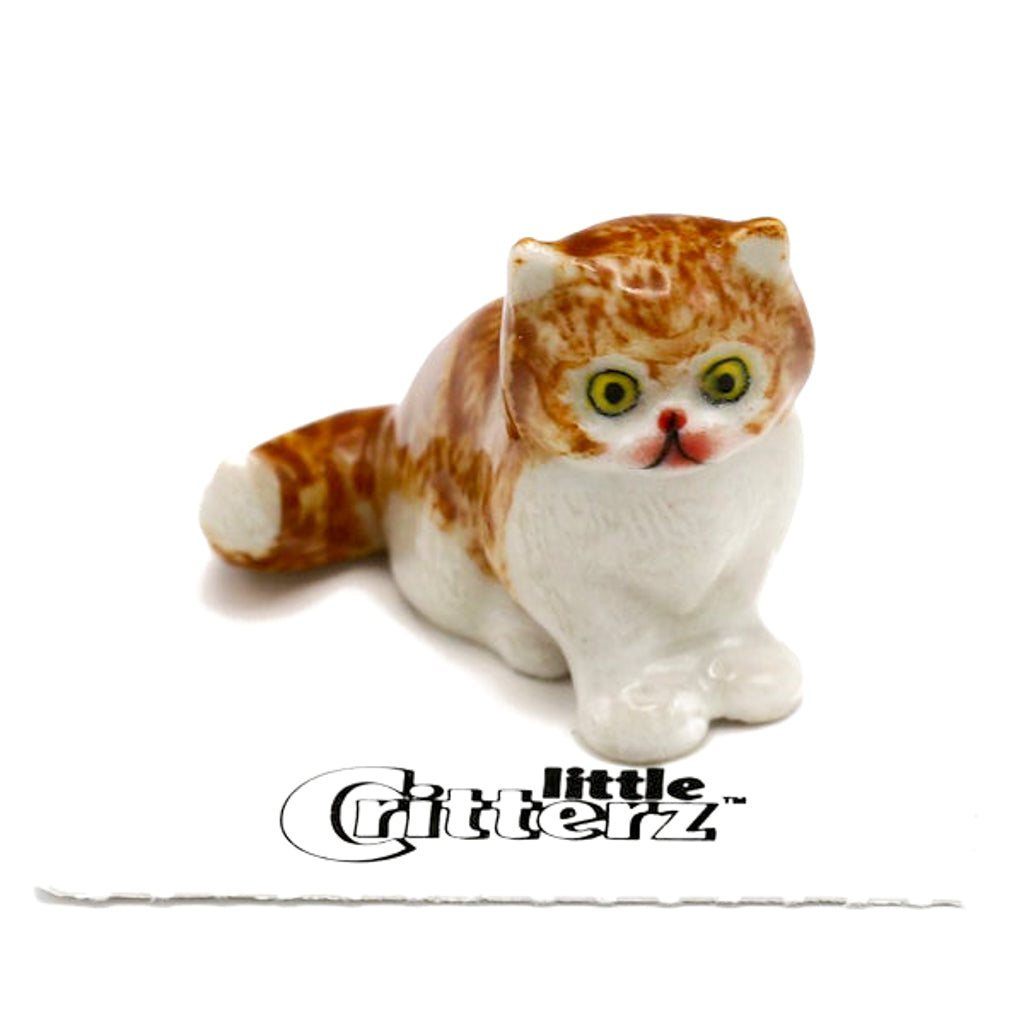 Princess Persian Kitten - Porcelain Mini Figurine