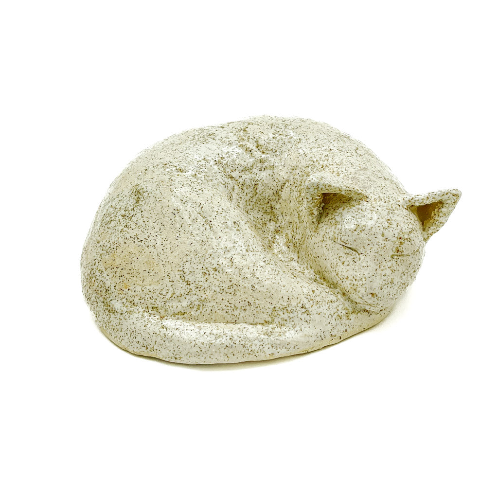 Speckled Sleeping Cat - Ceramic