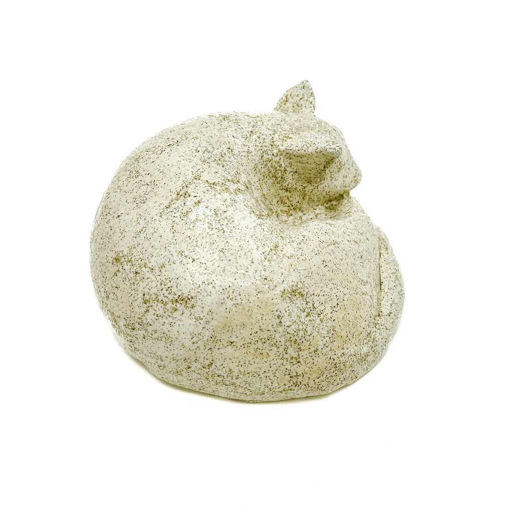 Speckled Sleeping Cat - Ceramic