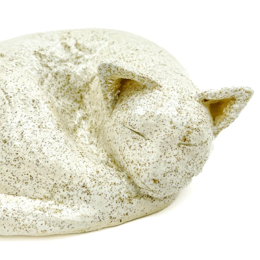 Speckled Sleeping Cat - Ceramic