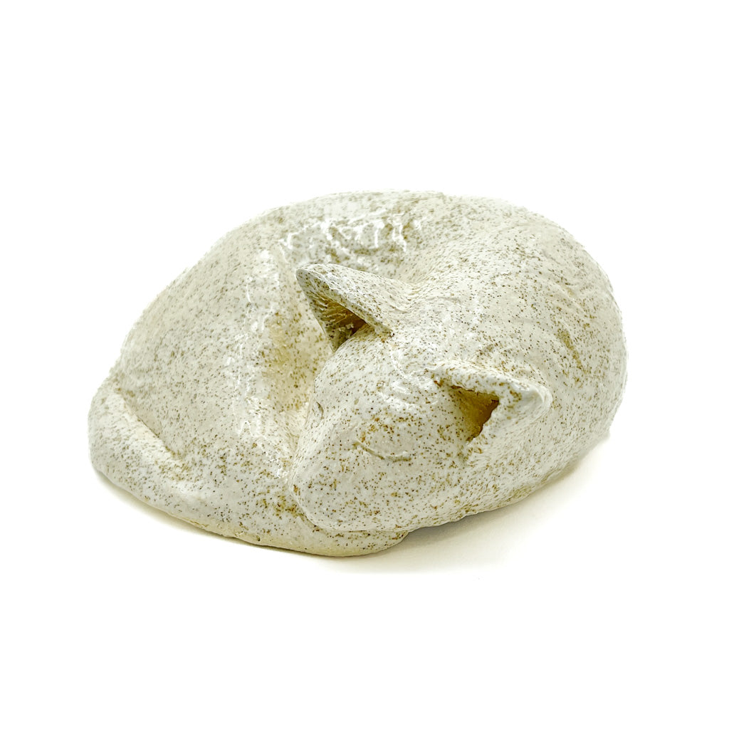Speckled Sleeping Cat - Ceramic