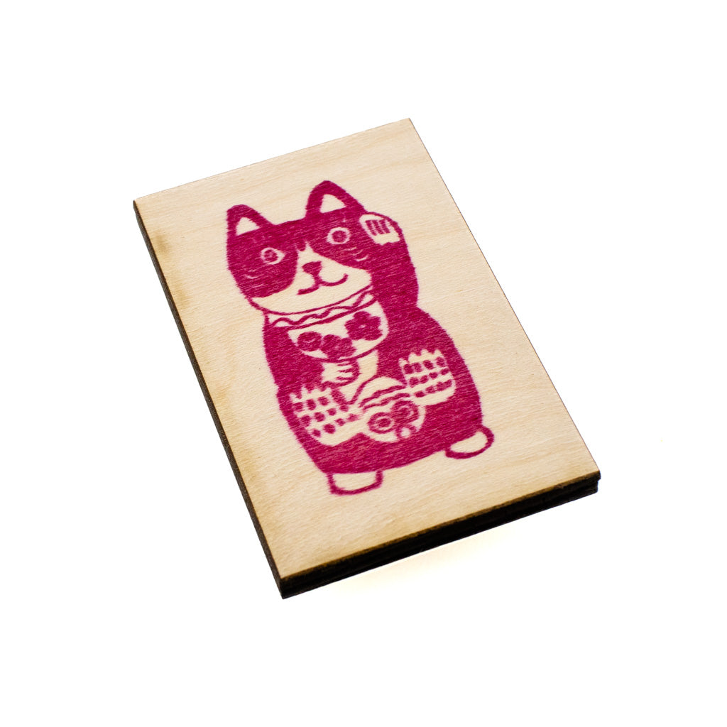 Lucky Cat - Rubber Stamp