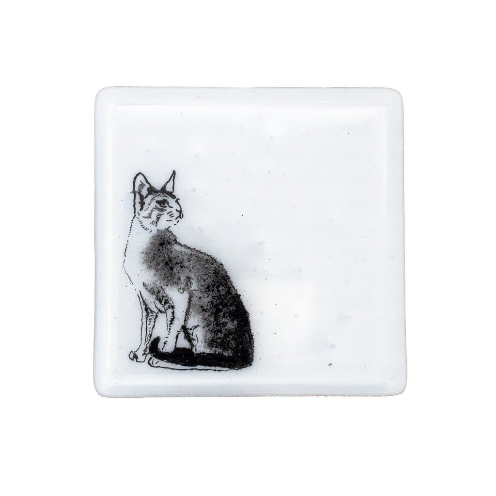 Absinthe Cat - Glass Coaster