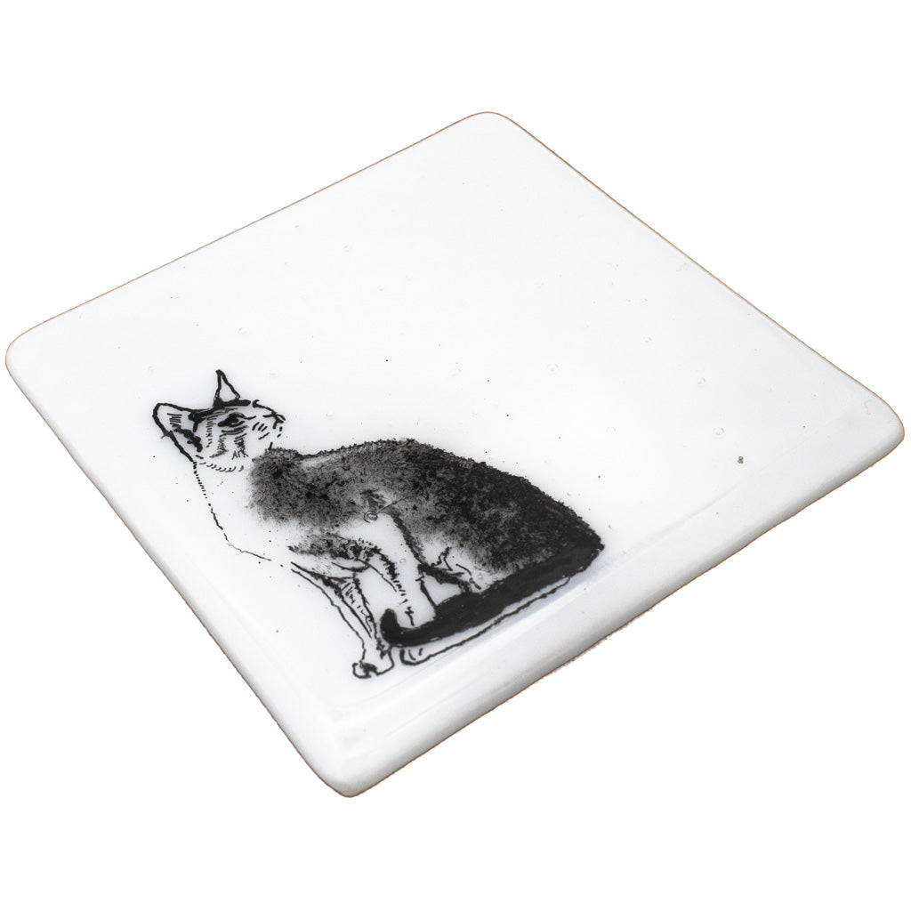 Absinthe Cat - Glass Coaster - GiftyKitty