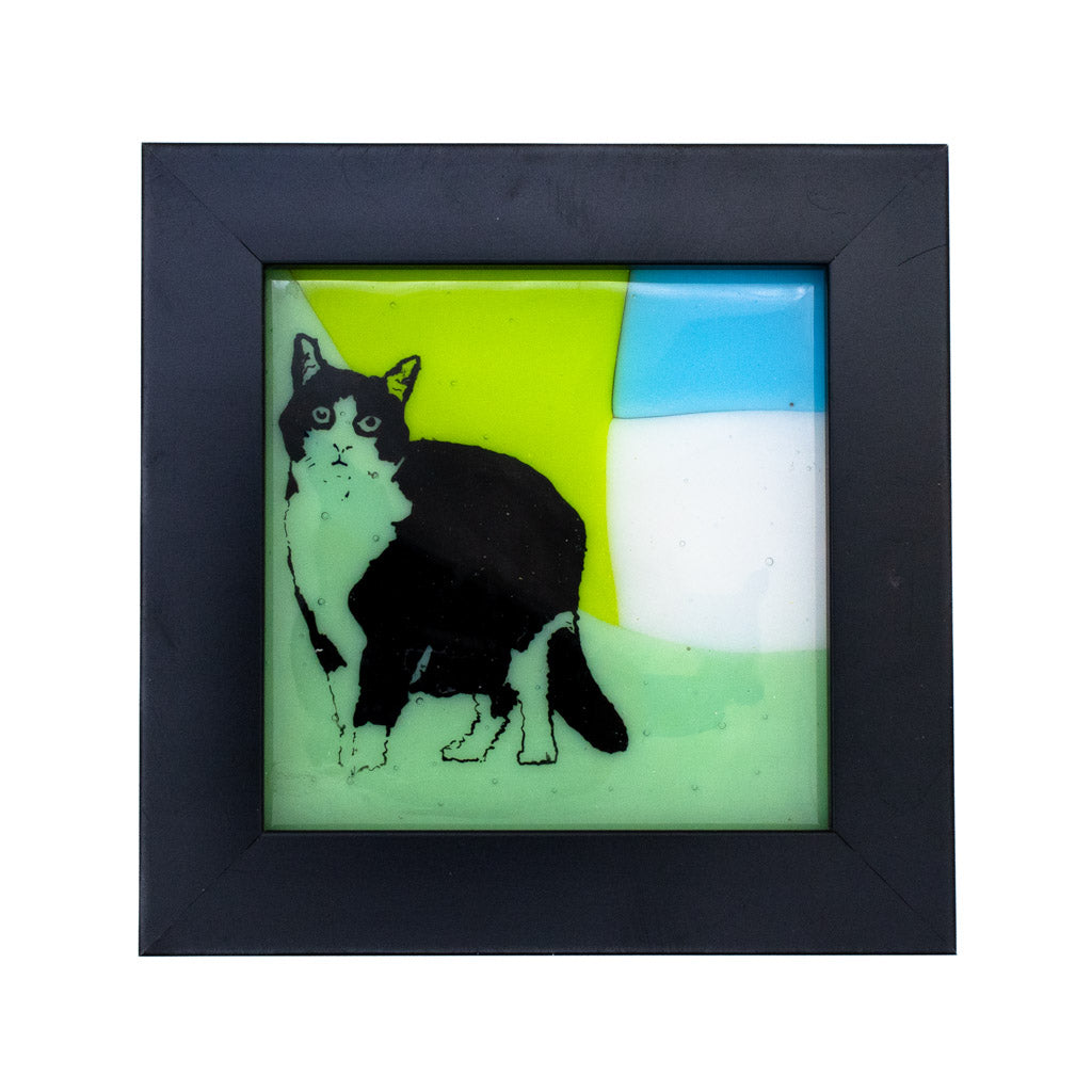 Tuxedo Retro - Framed Fuse Glass