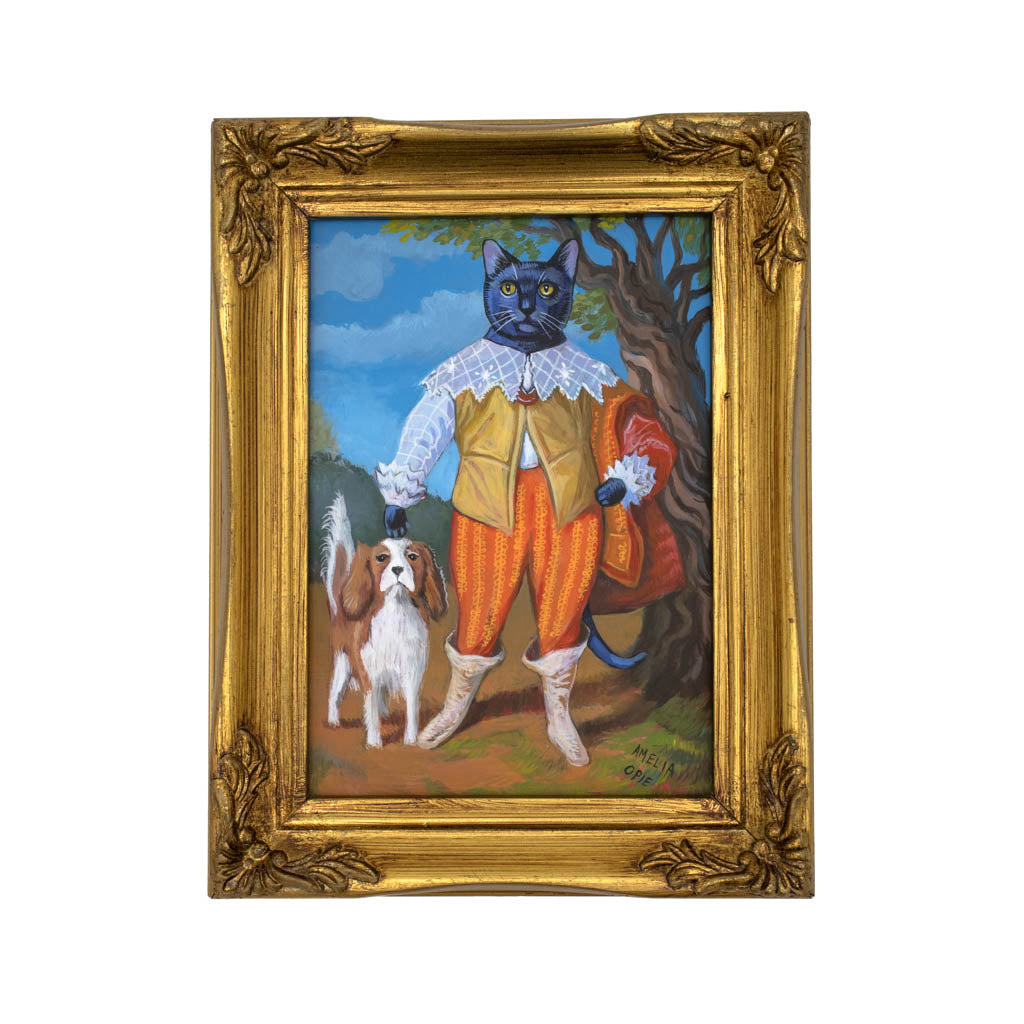 King Charles With King Charles - Original Cat Painting