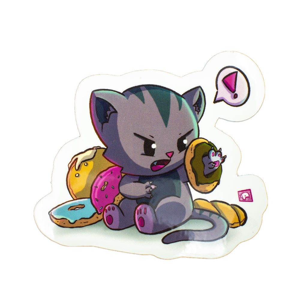 Bratty Cat Donuts - Sticker