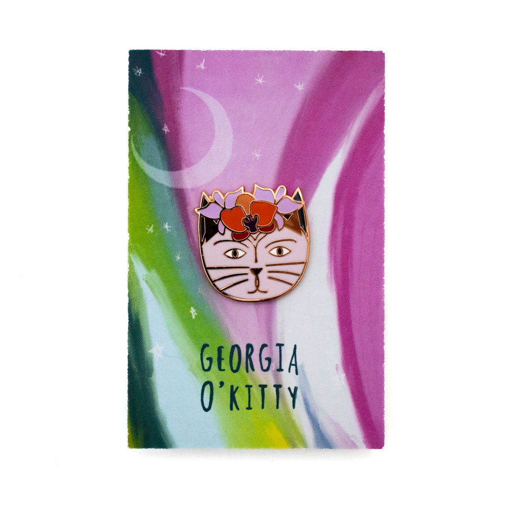 Georgia O'Kitty - Cat Artist Pin