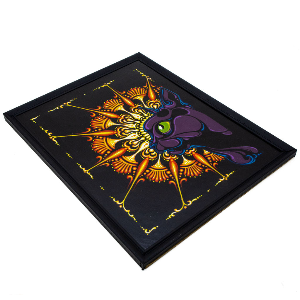 Purple Warrior - Original Cat Painting