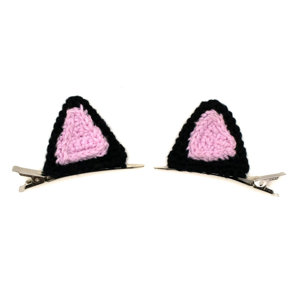 Black Cat Ears - Hair Clips