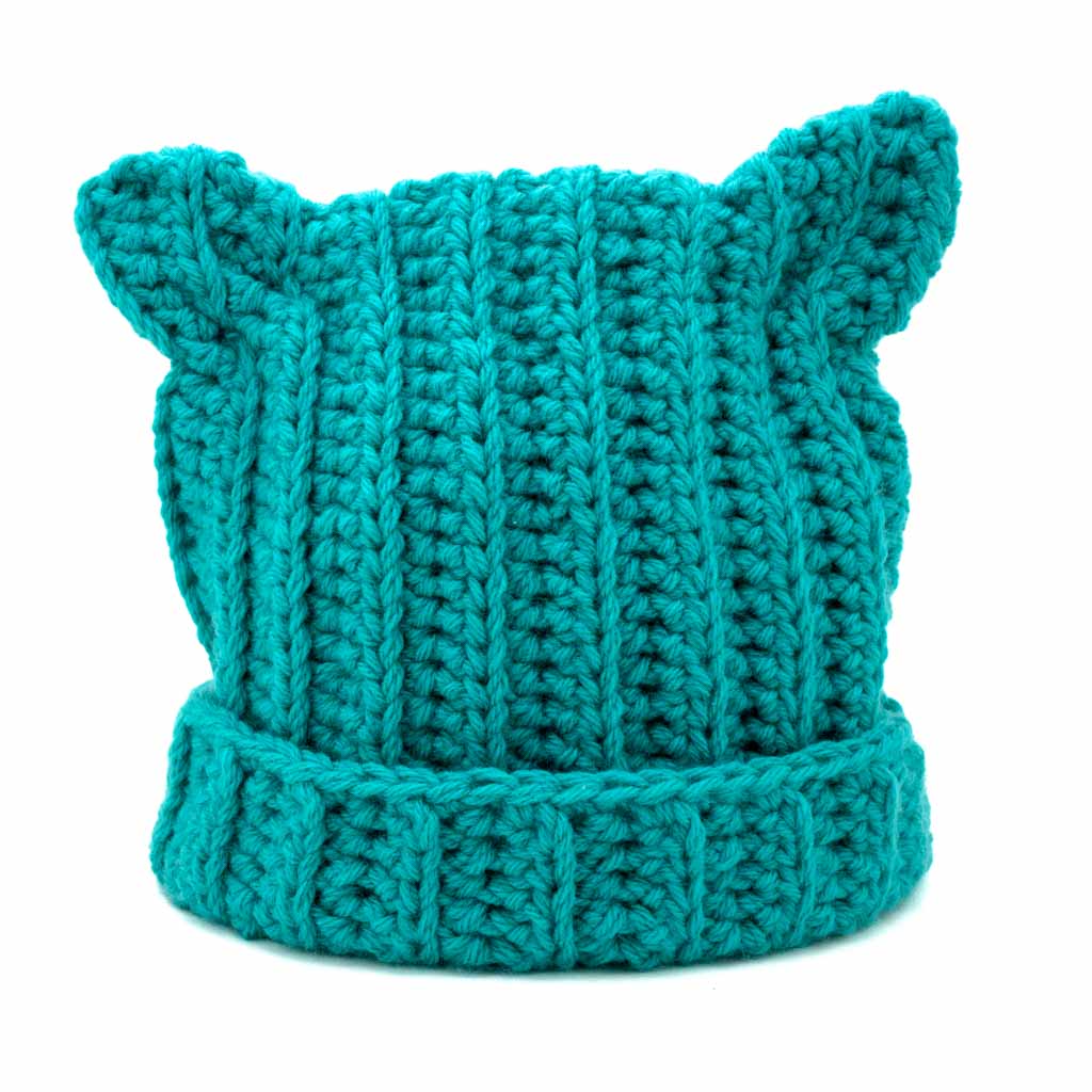 Teal Cat - Knitted Hat