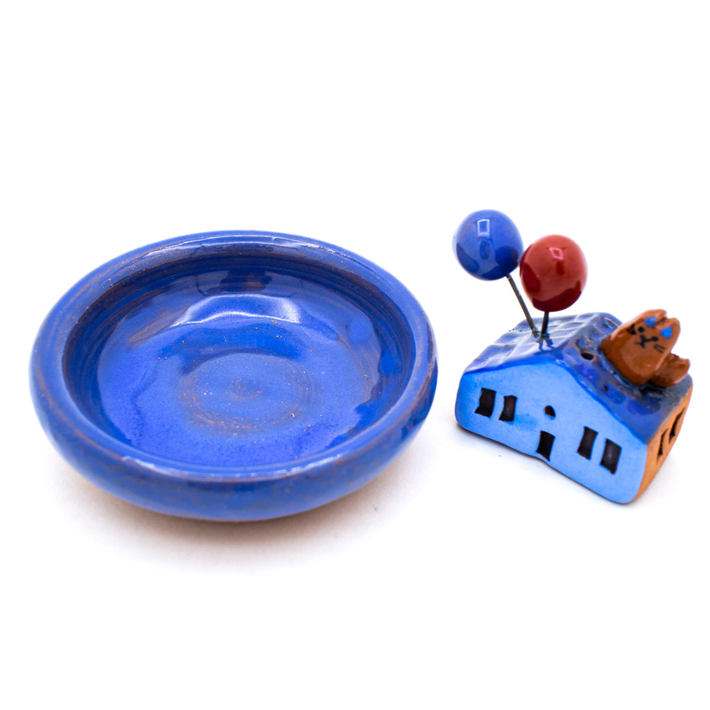 Blue Cat-Sitta Balloons - Ceramic Incense Burner