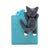 Curious Black Kitty - Teal Art Soap
