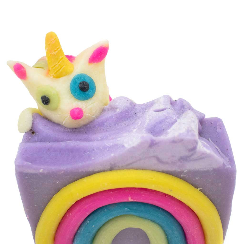 Rainbow Caticorn - Lavender Art Soap