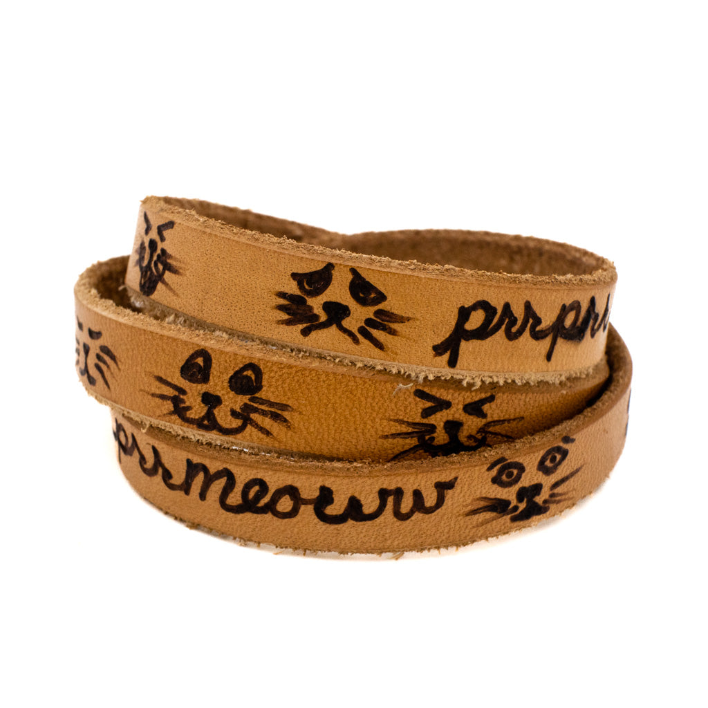 Kitty Faces - Leather Bracelet