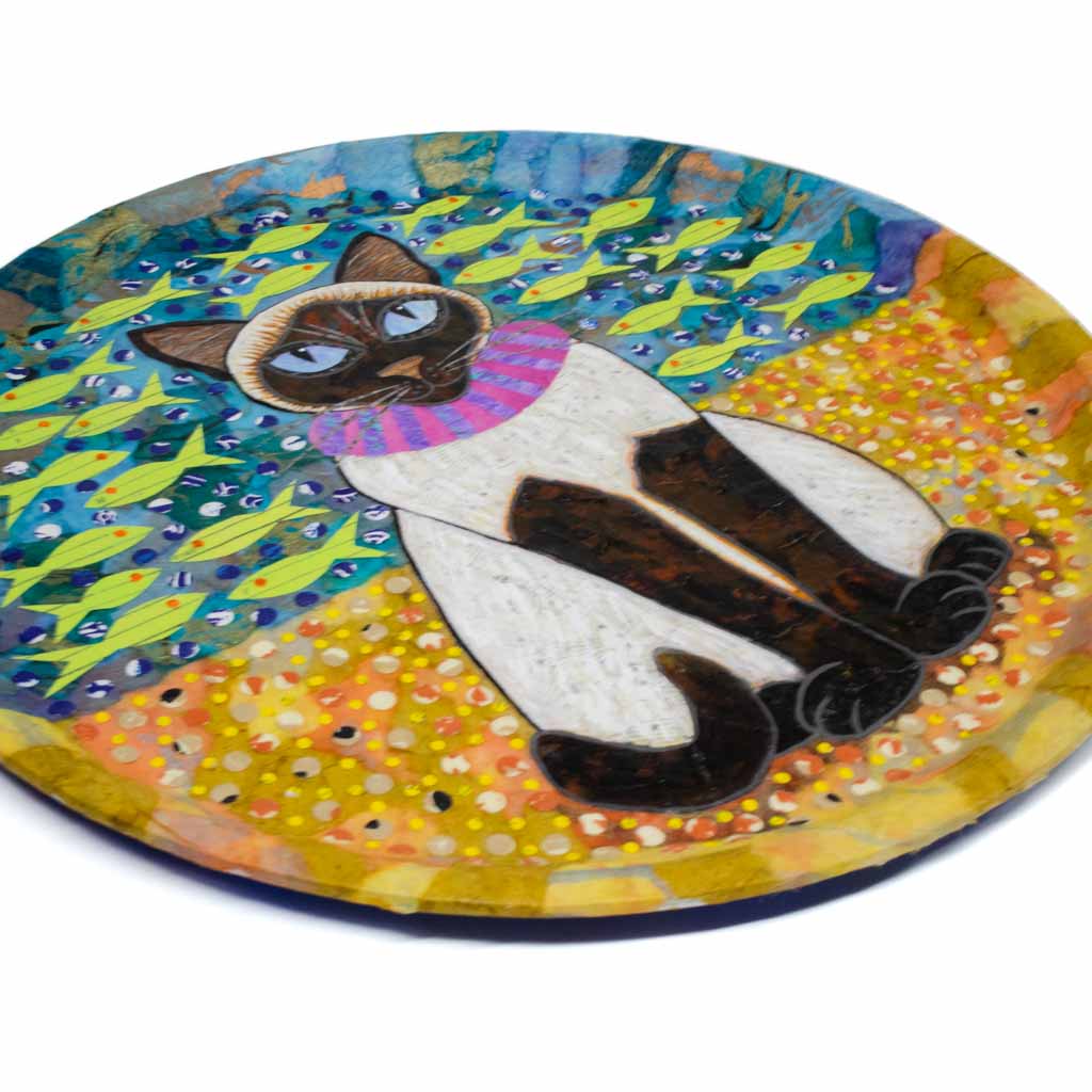 Beach Day Cat - Fine Art Collage