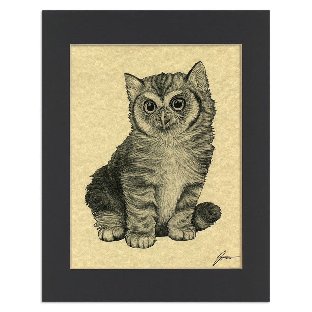 Meowl Parchment Print