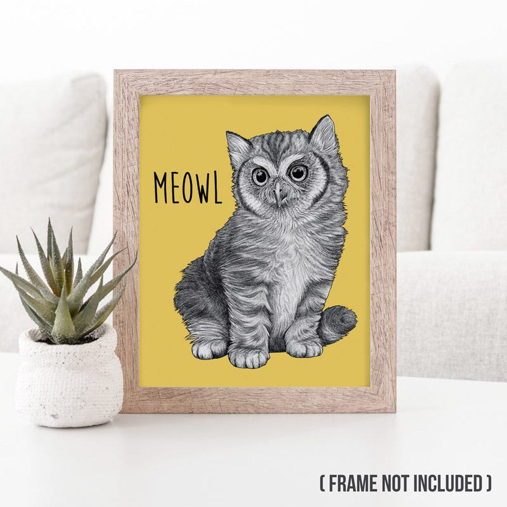 Meowl 8" x 10" Print