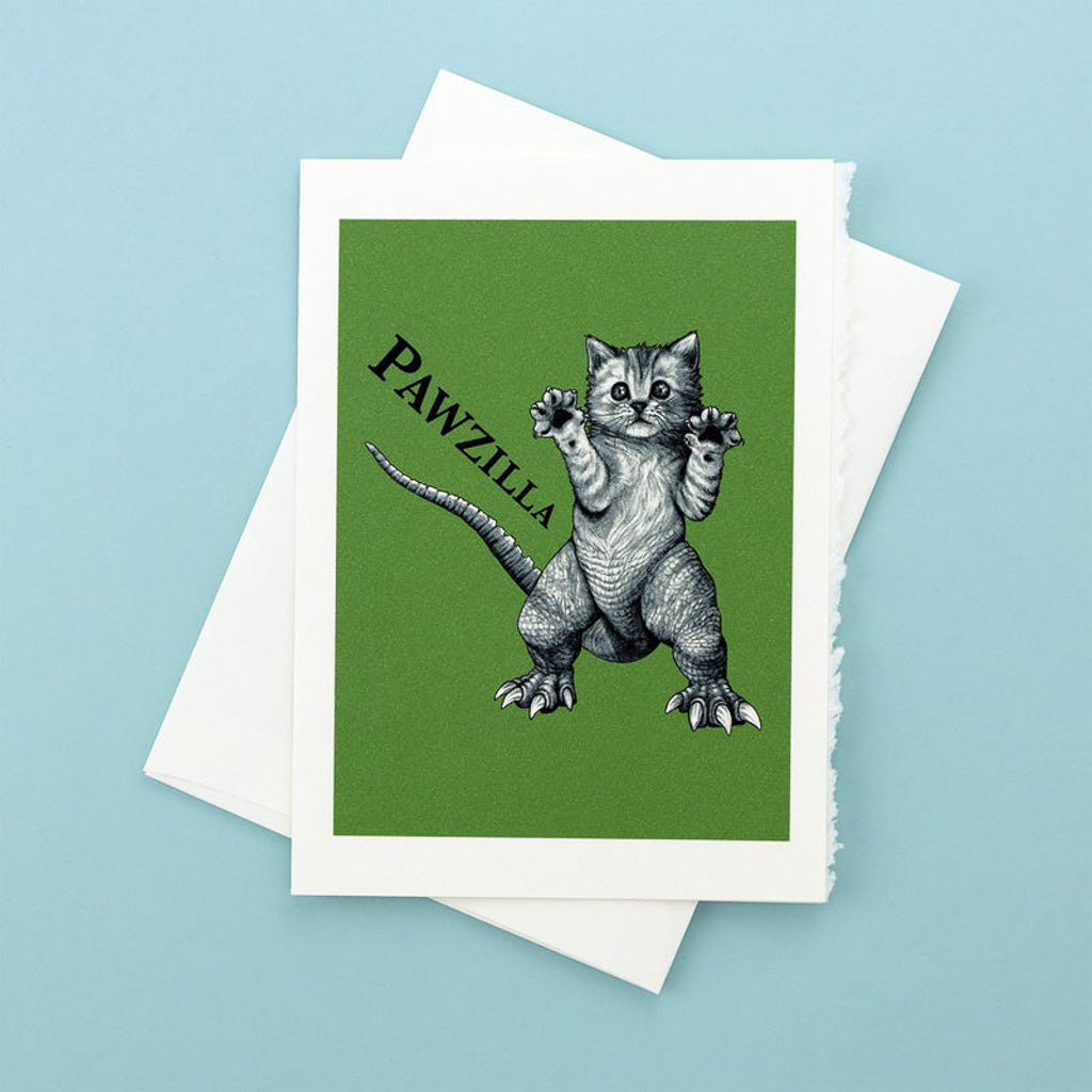 Pawzilla - Greeting Card