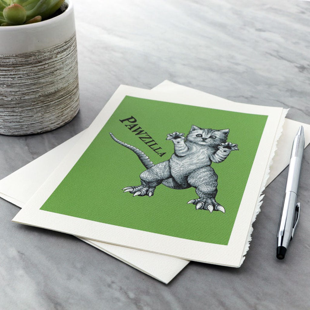 Pawzilla - Greeting Card