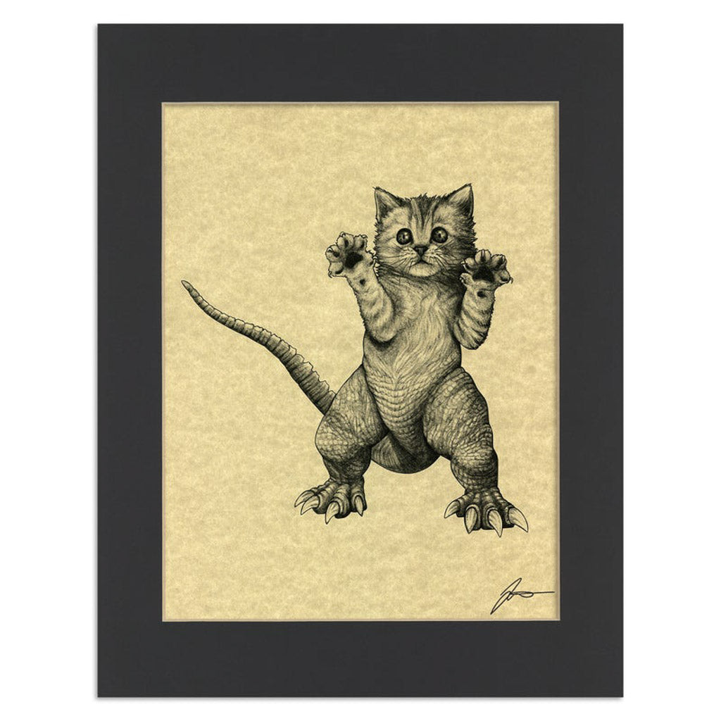 Pawzilla Parchment Print