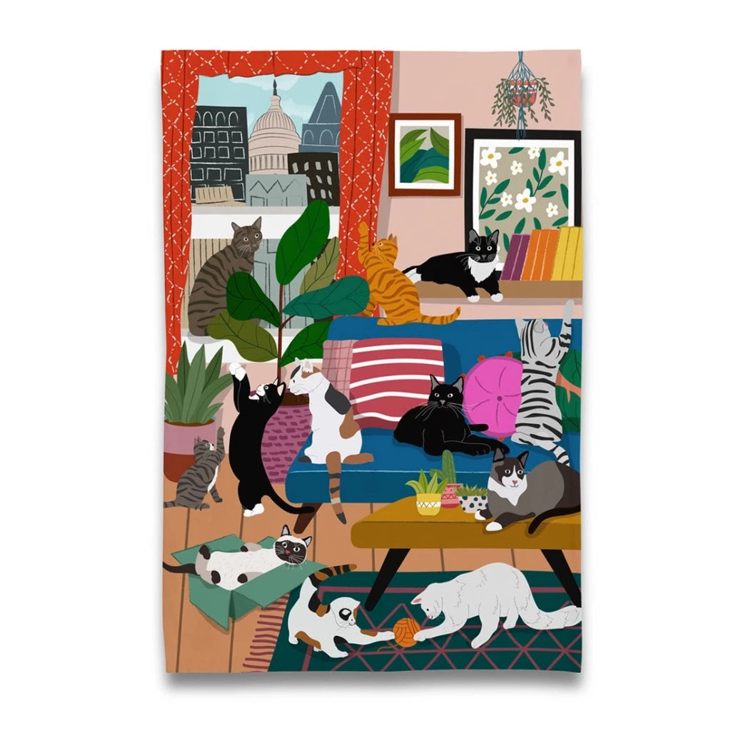 House of Kitty Cats - Tea Towel