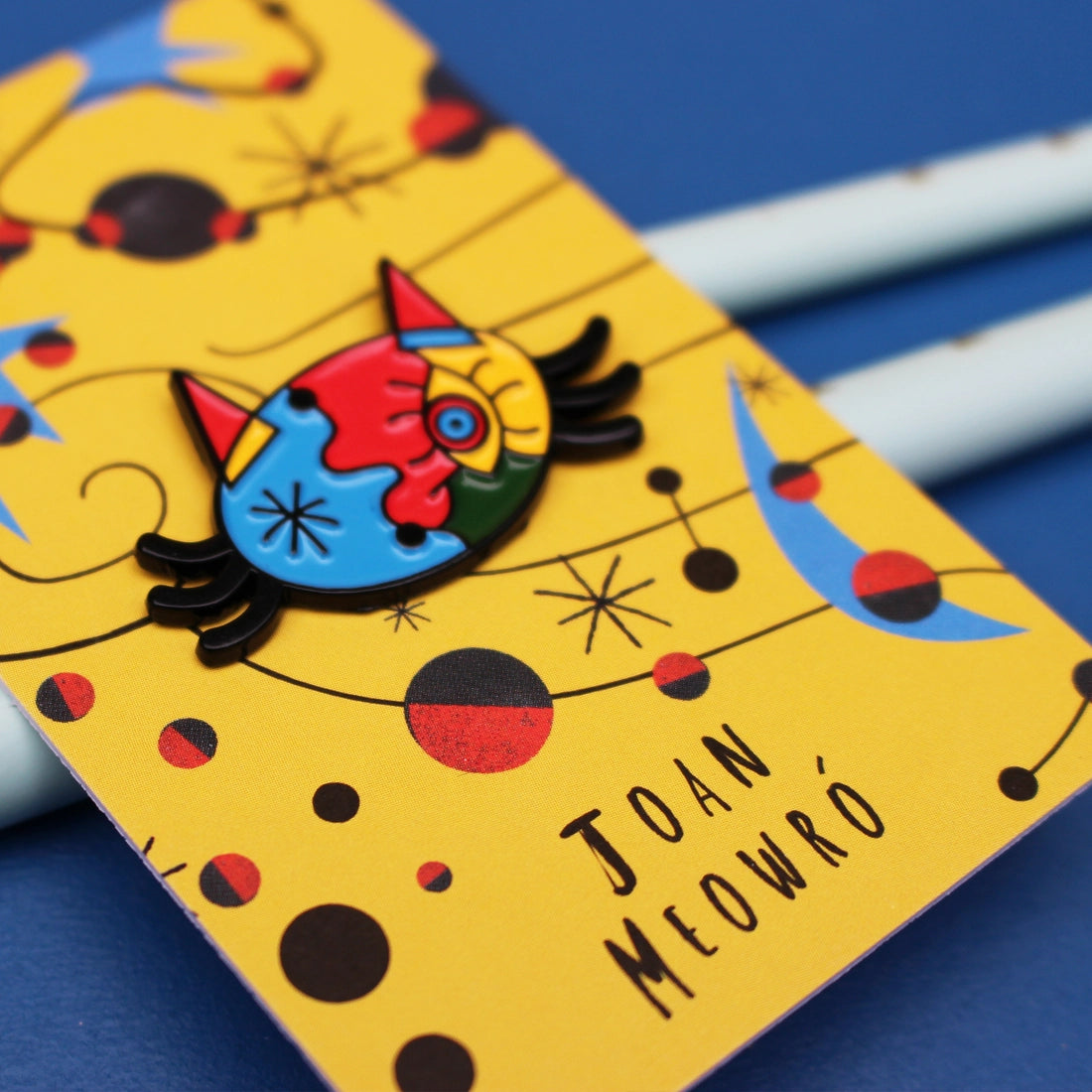 Joan Meowro - Cat Artist Pin