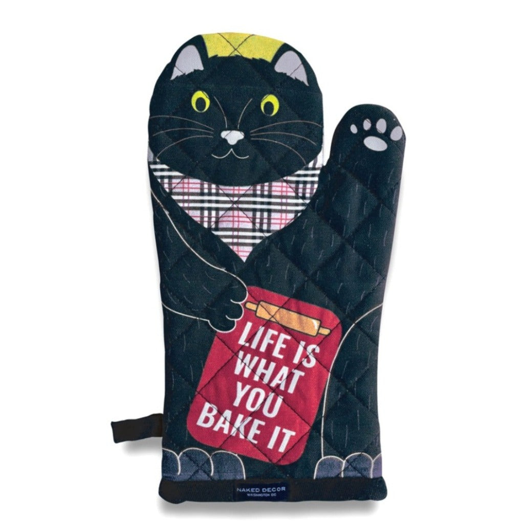 Life is Short Lick the Spoon Oven Mitt Set of 2 