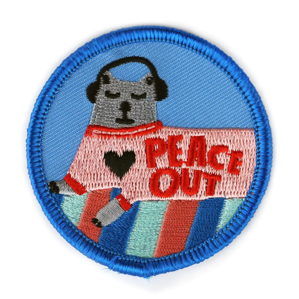 Peace Out Cat - Iron-on Patch